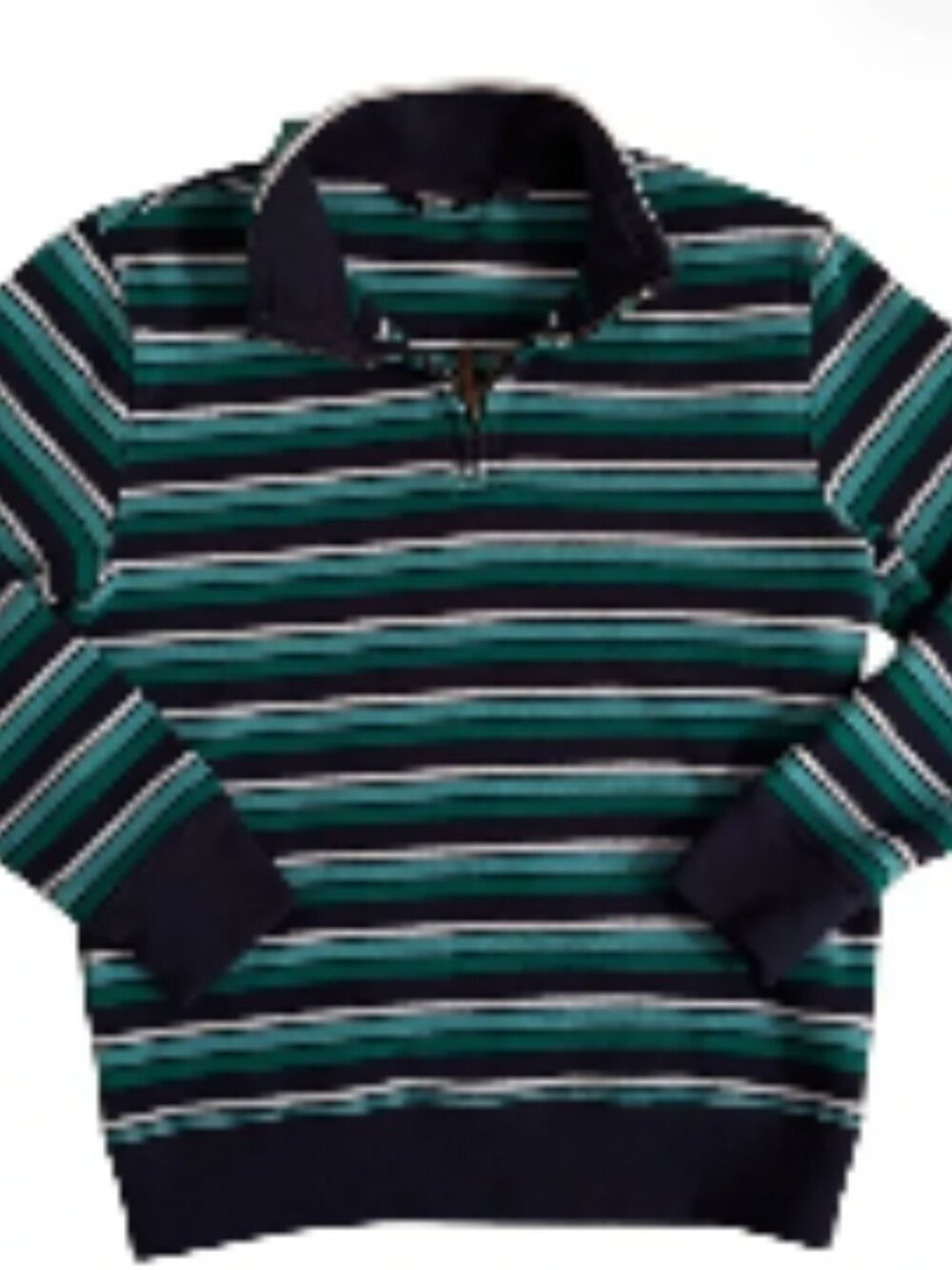 Men's Striped Quarter Zip Pullover Sweater